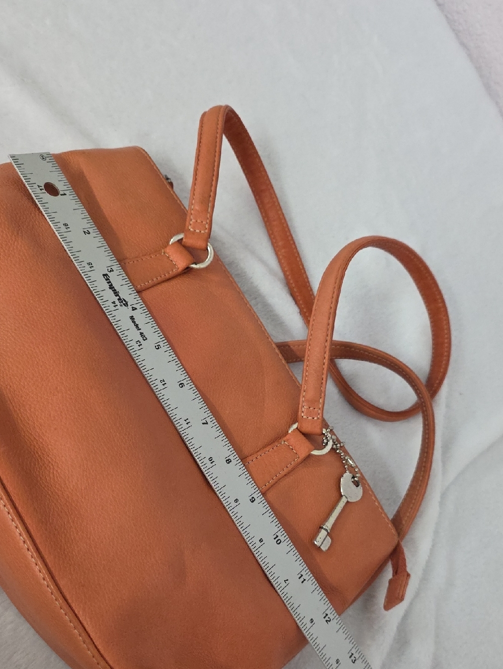 Fossil Shoulder Bag Coral Genuine Leather Large Handbag - Picture 9 of 16